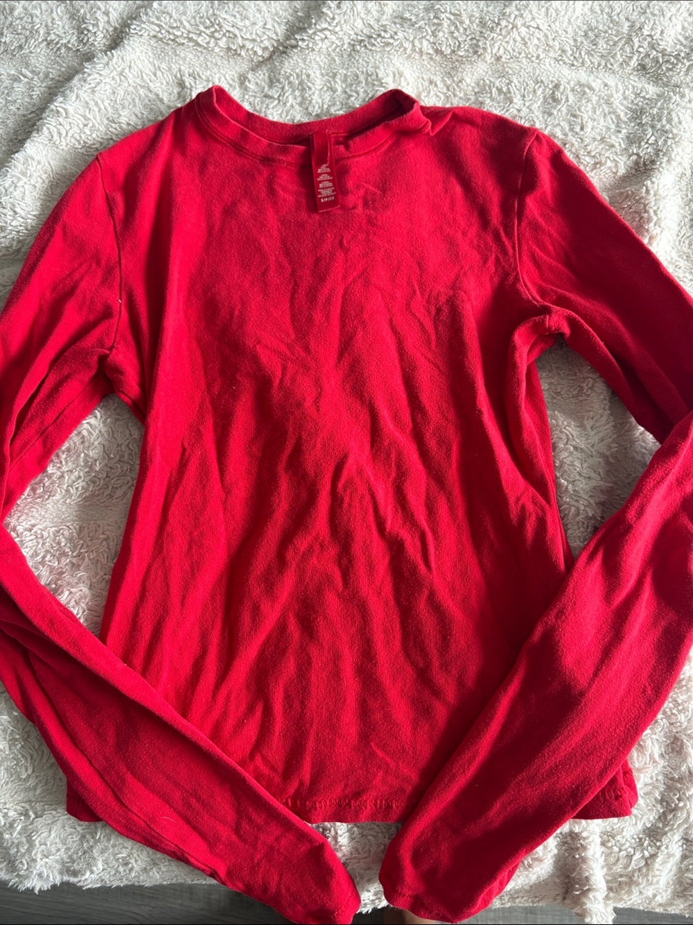 Skims long sleeve size small red